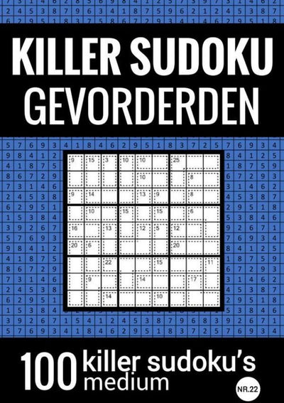 Sudoku tueur sans marque sans marque - moyen - no. 22 - livre de puzzles avec 100 puzzles pour étudiants avancés