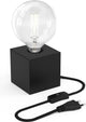 Lampe de table Calex carrée - industrielle - culot E27 - noir - excl. source de lumière