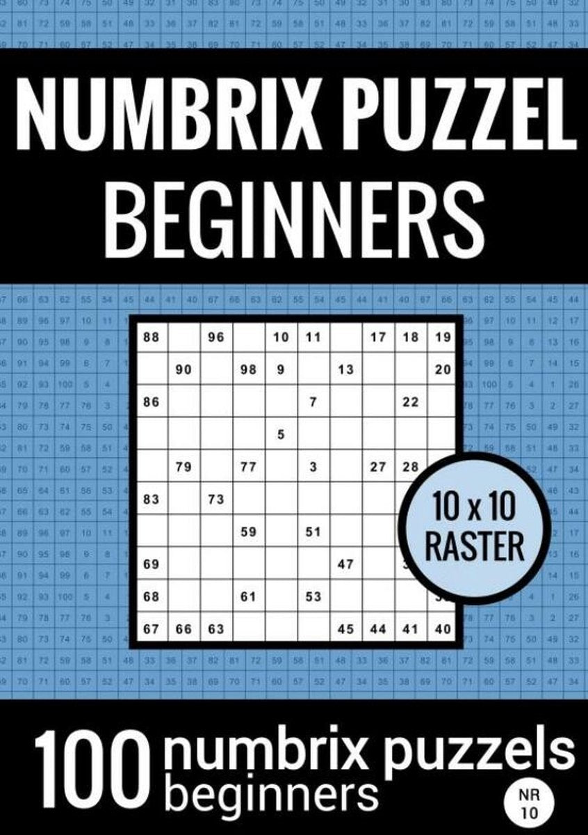 Livre de puzzles sans marque sans marque avec 100 puzzles Numbrix pour débutants - nr.10 - Puzzle Numbrix facile