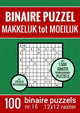 Cadeau de Noël sans marque sans marque - puzzle binaire - facile à difficile - livre de puzzles avec 100 binairos - no. 15