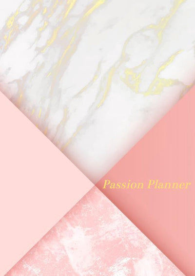 Agenda Passion - 12 mois - hebdomadaire - a5 - couverture souple - marbre doré - tout confort