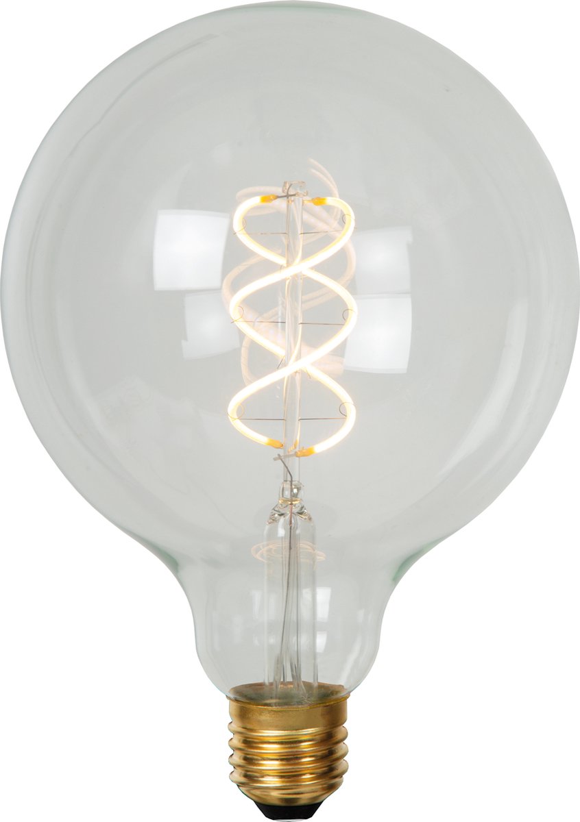 Lucide g125 - lampe à filament - ø 12,5 cm - LED dimmable - E27 - 1x4,9W 2700K - transparent