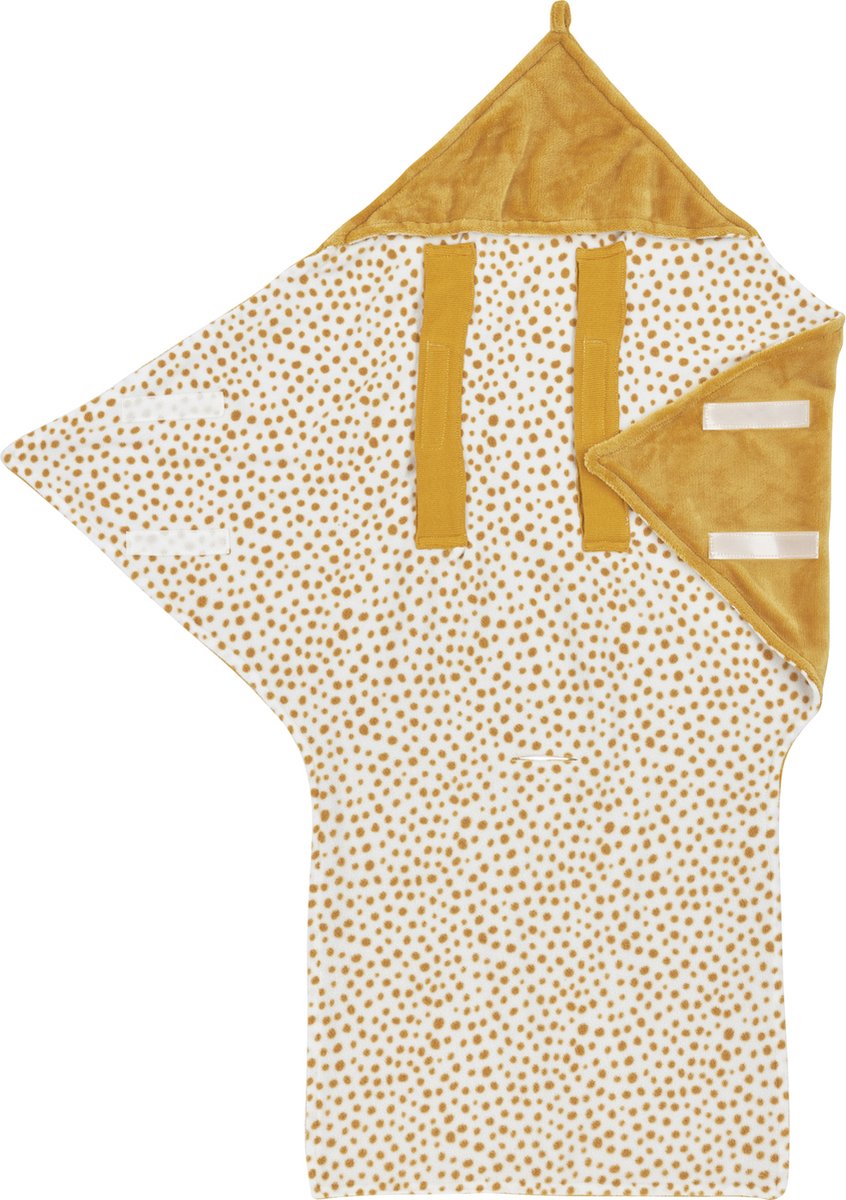Couverture enveloppante Meyco pour bébé guépard - polaire - miel doré