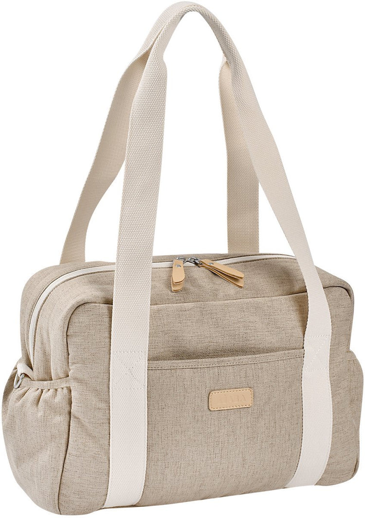 Sac à langer Béaba paris - sac bébé mixte - sac à langer avec matelas à langer et compartiment isotherme - poussette - attache chariot - 16l - argile