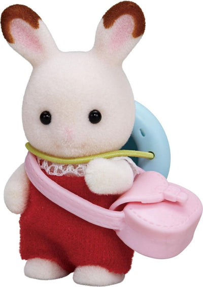Sylvanian family 5405 bébé lapin en chocolat - figurine en peluche veloutée