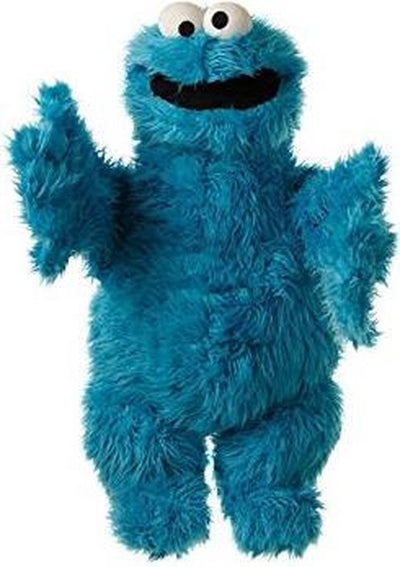 Marionnettes vivantes - marionnette à main - rue Sésame - monstre cookie - monstre cookie - 65cm
