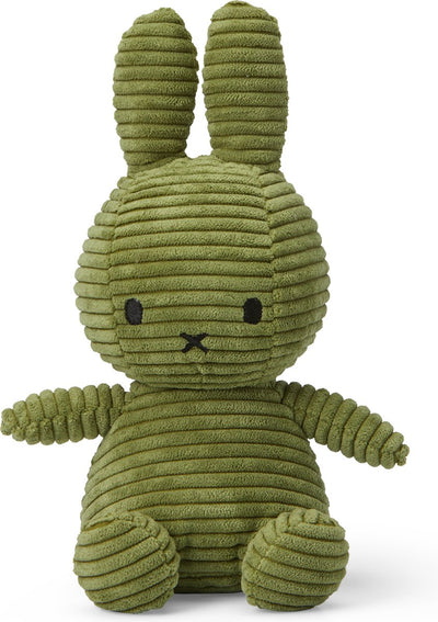 Bon ton toys Miffy - velours côtelé écologique vert olive - 23 cm - 9''