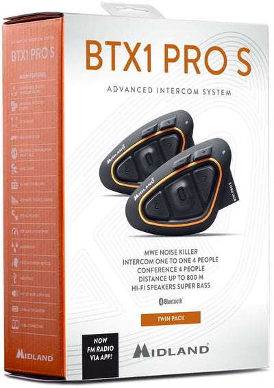 Ensemble interphone moto bluetooth Midland btx-1 pro s = 2