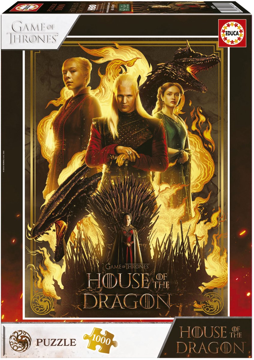 Educa - puzzle - 1000 pièces - maison du dragon