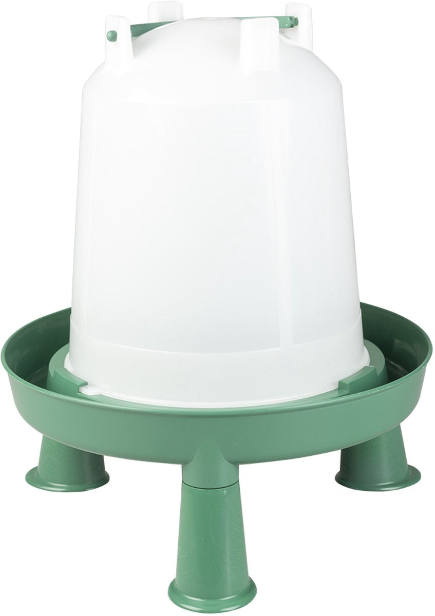Duvo plus horloge à boire à l'heure du dîner vis avec pieds de poignée eco pour volaille 10l vert transparent