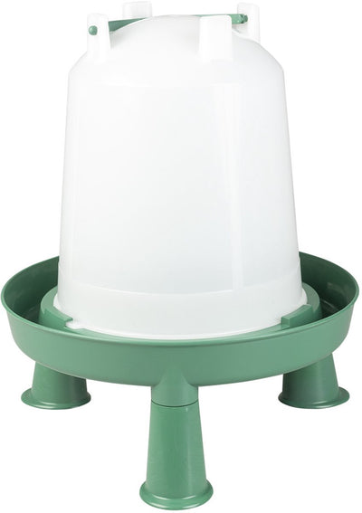 Duvo plus - silo à nourriture - poulet - cloche à boire eco vis avec pieds à poignée 7l vert - 1pc