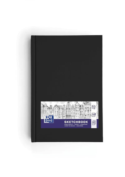 Carnet de croquis Oxford - a6 - 96 feuilles - papier 100g - couverture rigide - noir
