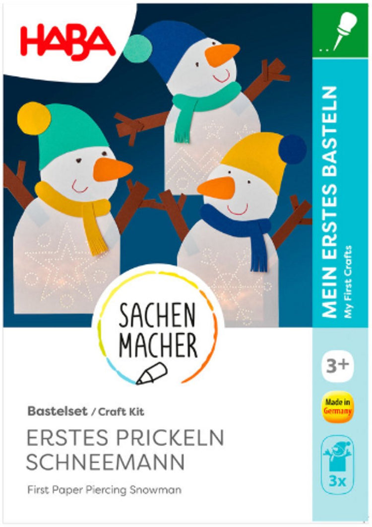 Haba paquet de bricolage pour les premiers pin arts avec feutre à épingles et bonhommes de neige à épingles - 3+