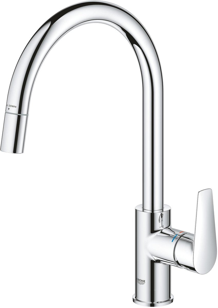 Mitigeur de cuisine Grohe startge - douchette extractible - rotatif à 360° - chrome