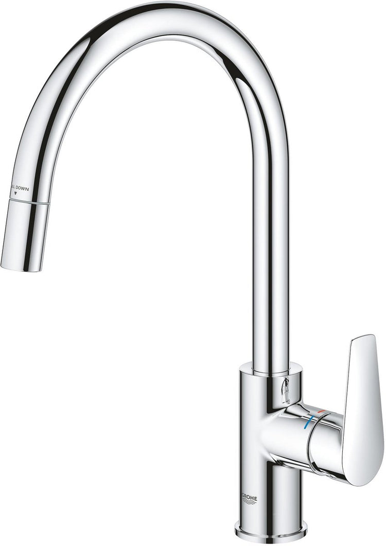 Mitigeur de cuisine Grohe startge - douchette extractible - rotatif à 360° - chrome