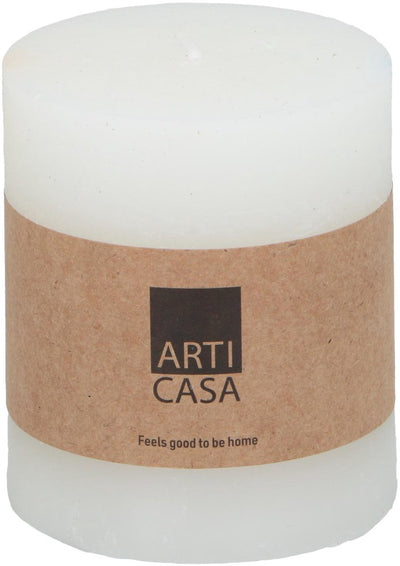 Bougie pilier Arti casa ø7 x 8 cm - 30 heures de combustion - blanc