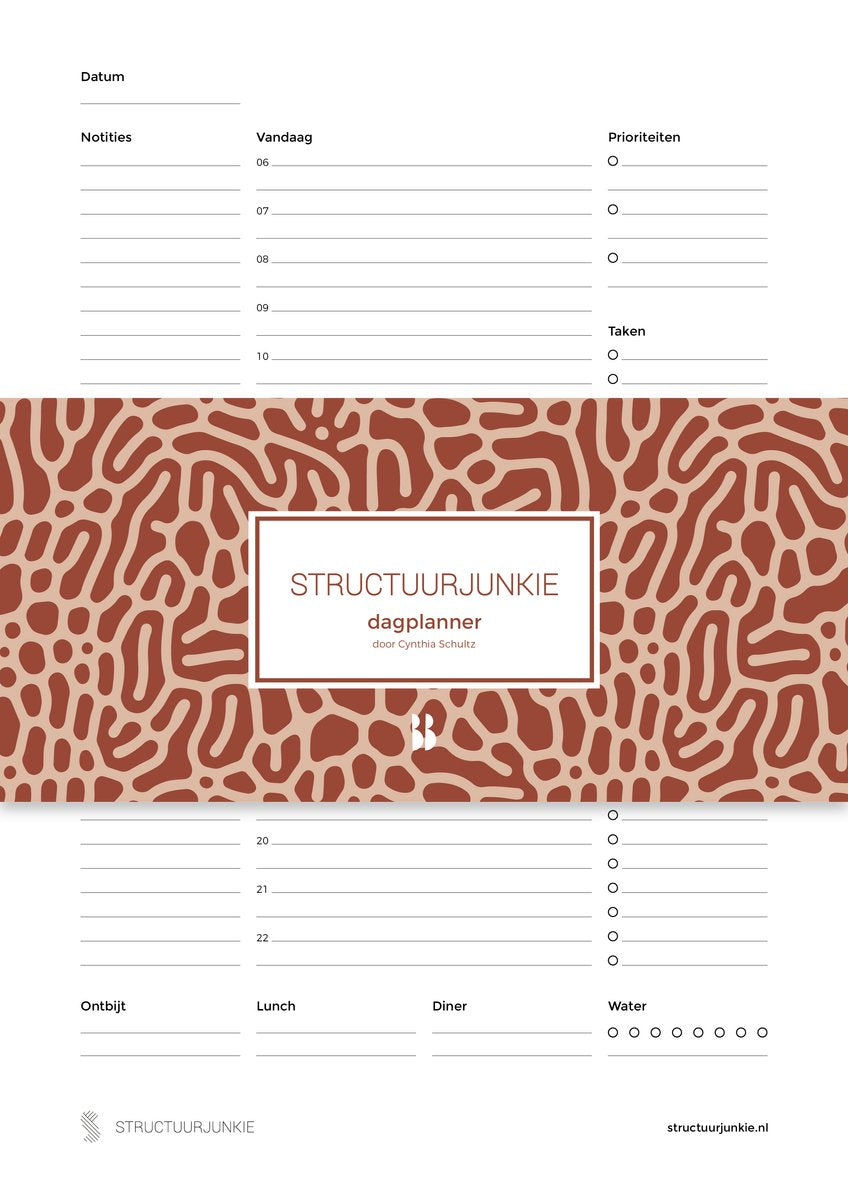 Structure Junkie le planificateur de jour - non daté