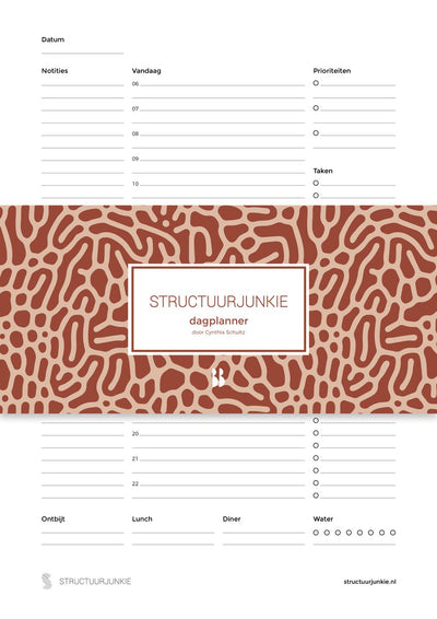Structure Junkie le planificateur de jour - non daté