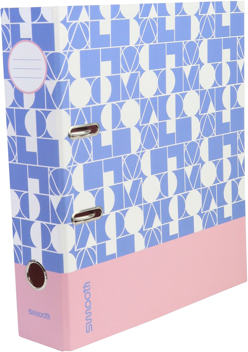 Ancor classeur lisse a4 2r 8cm rose bleu - an-113174-d