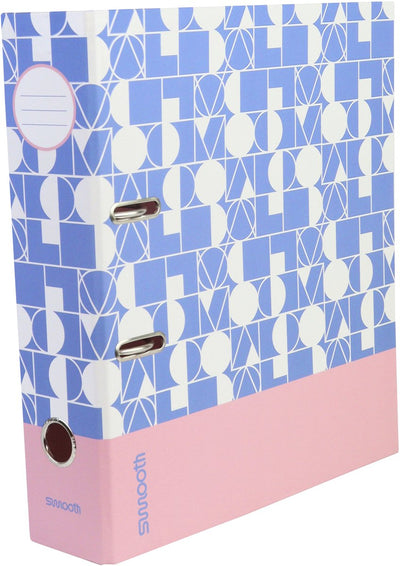 Ancor classeur lisse a4 2r 8cm rose bleu - an-113174-d