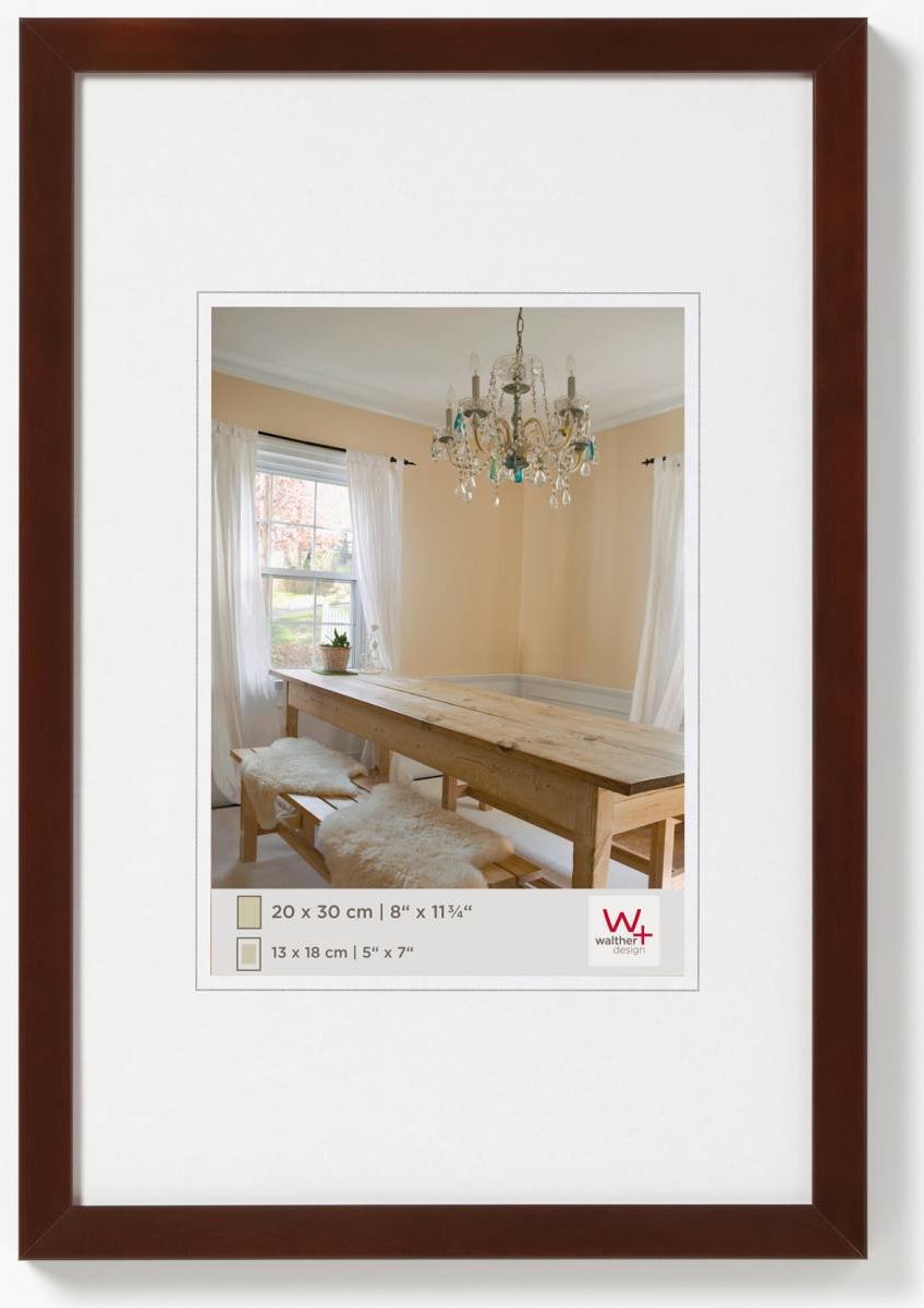 Poivrons Walther - cadre en bois - format photo 30x45 cm - noyer