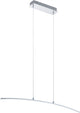 Eglo lasana - suspension - 1 lumière - chrome - blanc