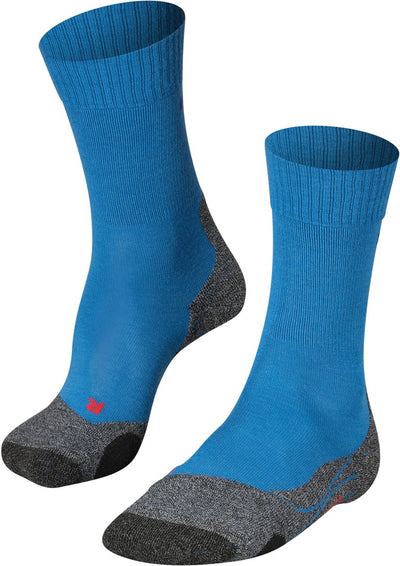 Falke tk2 chaussettes de marche en laine épaisse anti-ampoules en matériau fonctionnel hommes bleu - taille 39-41