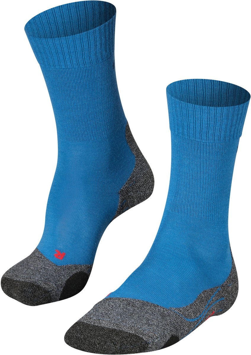 Falke tk2 chaussettes de marche en laine épaisse anti-ampoules en matériau fonctionnel hommes bleu - taille 42-43