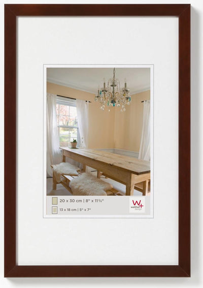 Poivrons Walther - cadre en bois - format photo 29,7x42 cm (a3) - noyer