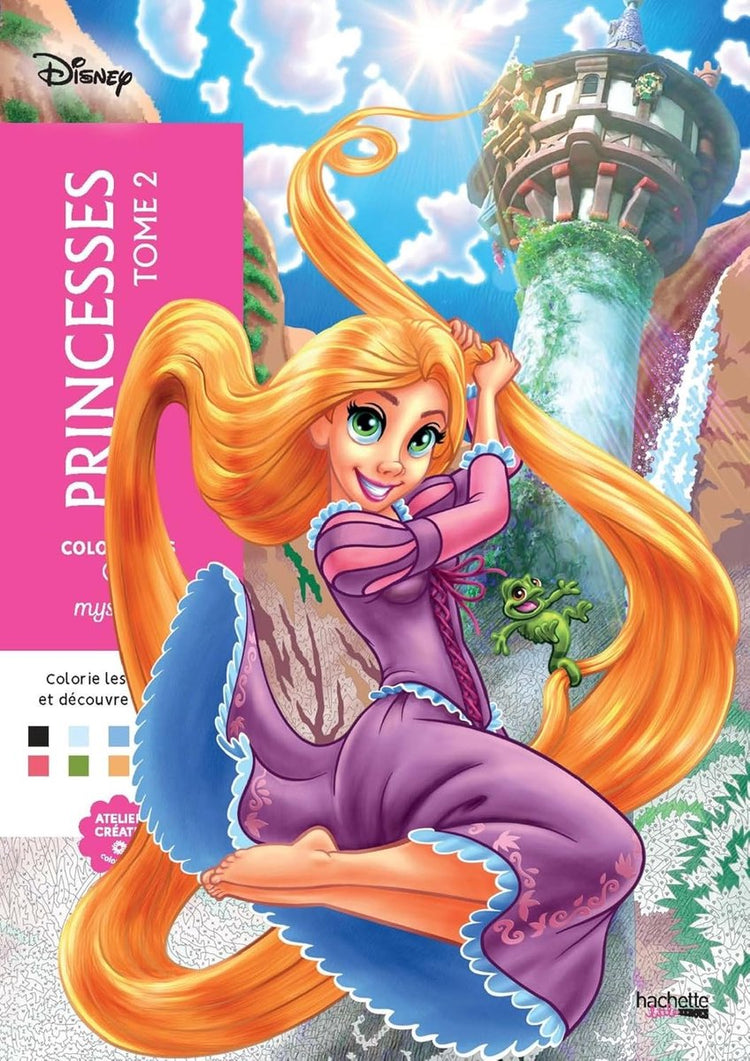 Hachette héros coloriages mystères princesses disney tome 2 - livre de coloriage pour adultes