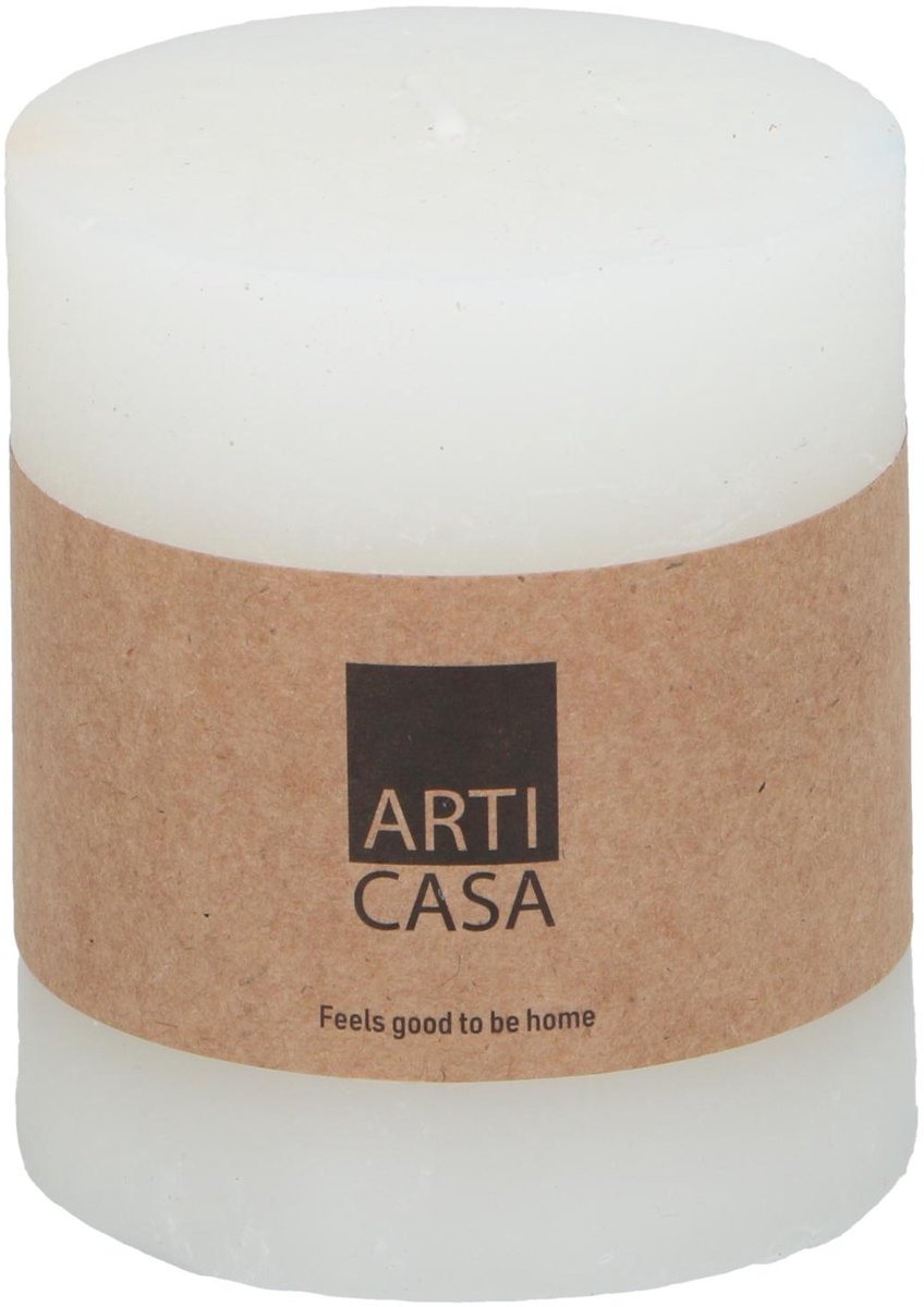 Bougie pilier Arti casa ø7 x 8 cm - 30 heures de combustion - blanc
