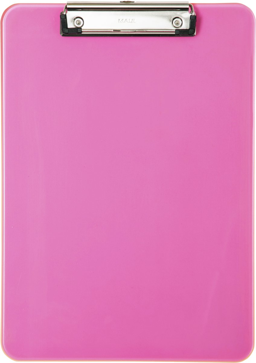 Maul porte-bloc a4 debout en plastique rose fluo