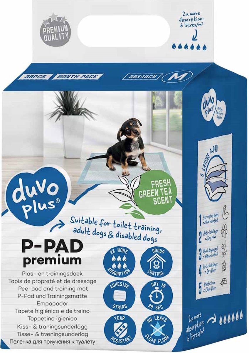 Duvo + p-pad parfum de thé vert premium 30 pièces l - 45x60cm