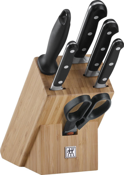 Zwilling professional s - set de couteaux - avec bloc - acier inoxydable - 6 pièces