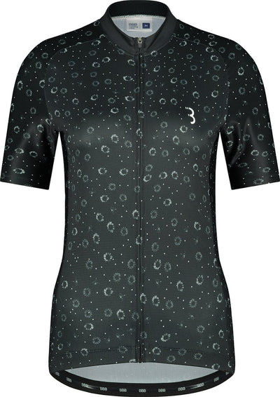 Bbb cycling maillot de cyclisme femme manches courtes donnafit - maillot de cyclisme femme manches courtes - maillot de cyclisme femme confortable et à séchage rapide - fleurs noires - taille L - bbw-412