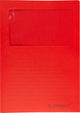 Q-connect l-map avec fenêtre | 120 g m² | a4 | paquet de 100 pièces | rouge