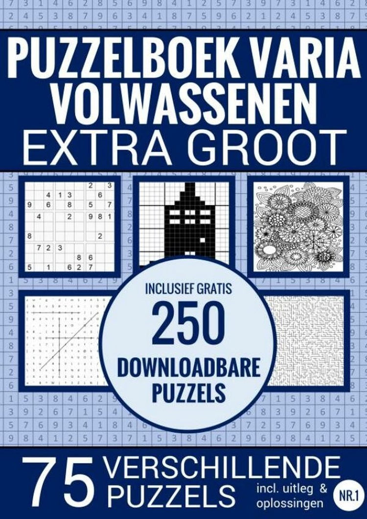 Livre de puzzles Varia pour personnes âgées, malvoyantes, seniors, grands-parents - extra large, type XL XXL