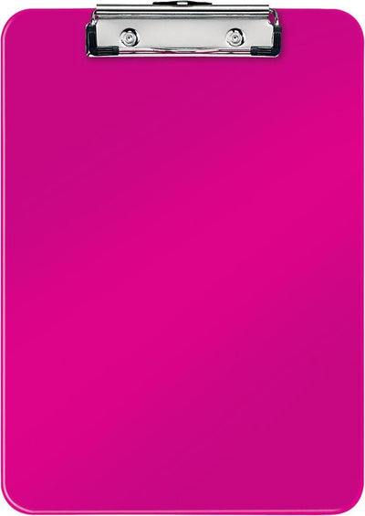 Porte-bloc A4 en plastique Leitz wow avec crochet de suspension - capacité jusqu'à 75 feuilles - rose