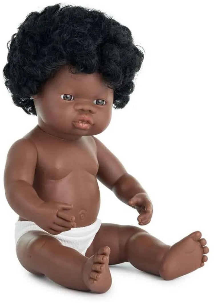 Poupée Miniland - Poupée fille africaine 38cm - au parfum vanille - 10 mois