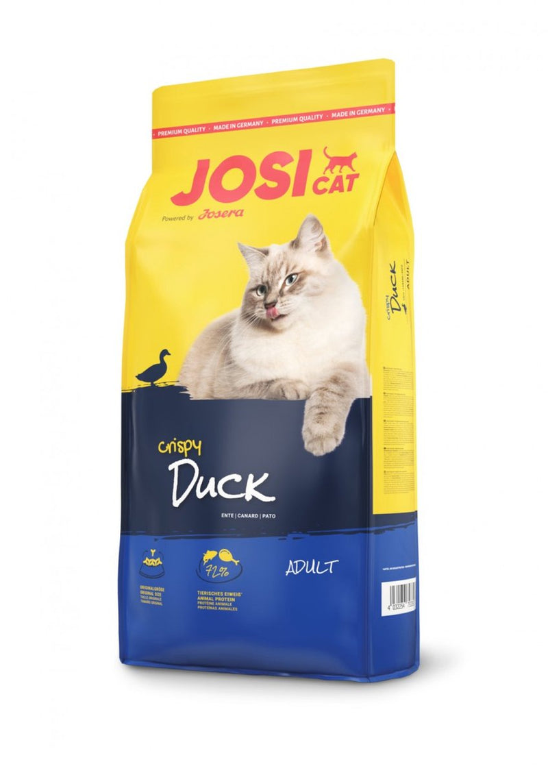 Josera josicat croustillant canard série - nourriture sèche pour chat - 10kg - riche en canard - sans céréales