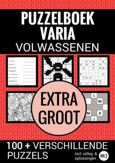 Cadeau de livre Varia - Livre de puzzle extra large - non. 2 - pour les personnes âgées, malvoyantes, seniors, grands-parents