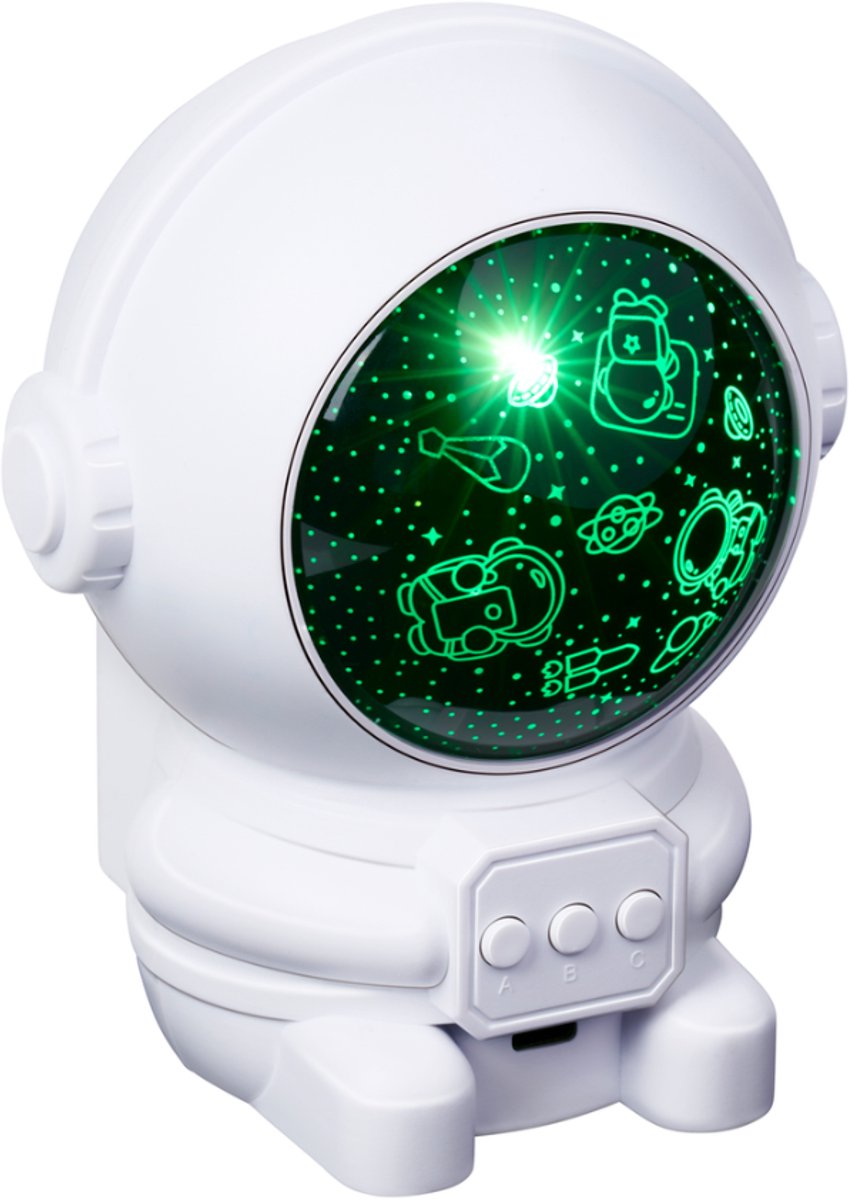 Grundig projecteur d'étoiles astronaute - projecteur d'étoiles à changement de couleur avec rotation à 360 degrés - lampe étoile avec câble USB-C - lampe de projecteur utilisation intérieure - design astronaute