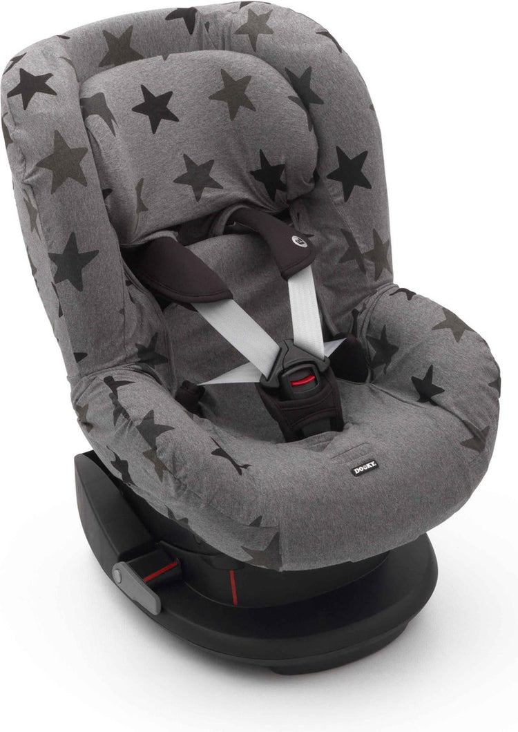 Dooky housse de siège groupe 1 housse de siège auto gris étoile - housse de siège auto universelle maxi cosi cabriofix, housse maxi cosi galet, housse maxi cosi, cybex et plus - housse de siège auto bébé universelle