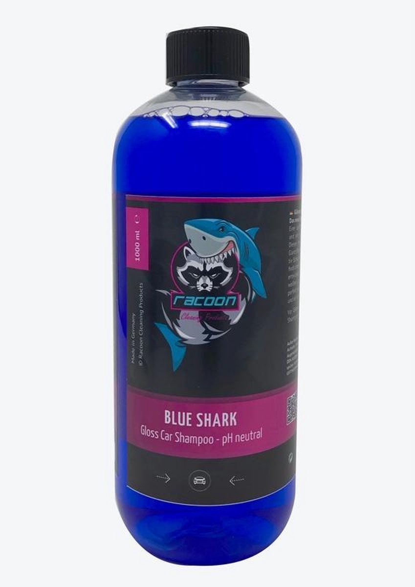 Shampoing voiture raton laveur requin bleu 1000 ml bleu