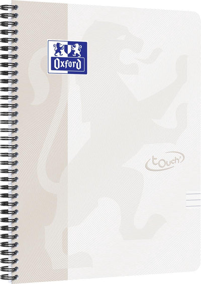 Oxford touch - carnet - a4 - ligné - 140 pages - 90g - couverture souple - gris clair