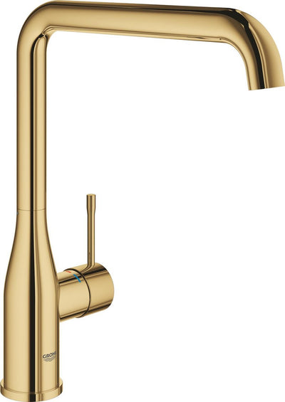 Nouveau robinet de cuisine Grohe essence - bec haut - cool Sunrise (or)