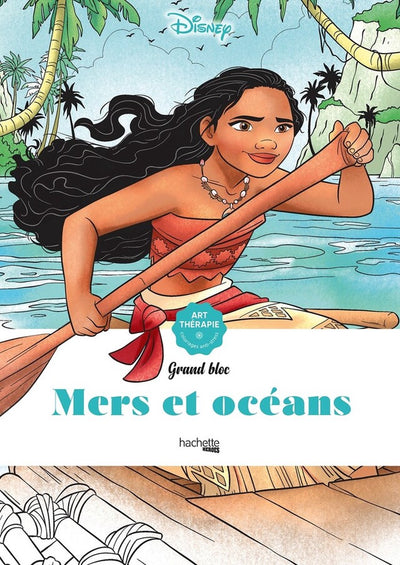 Hachette héros disney grand bloc mers et océans - hachette - livre de coloriage pour adultes