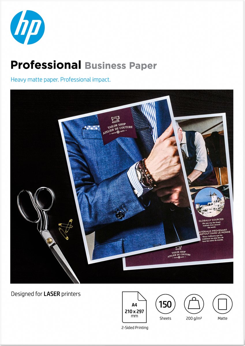 Papier photo Hp 7mv80a a4 laser 200gr mat