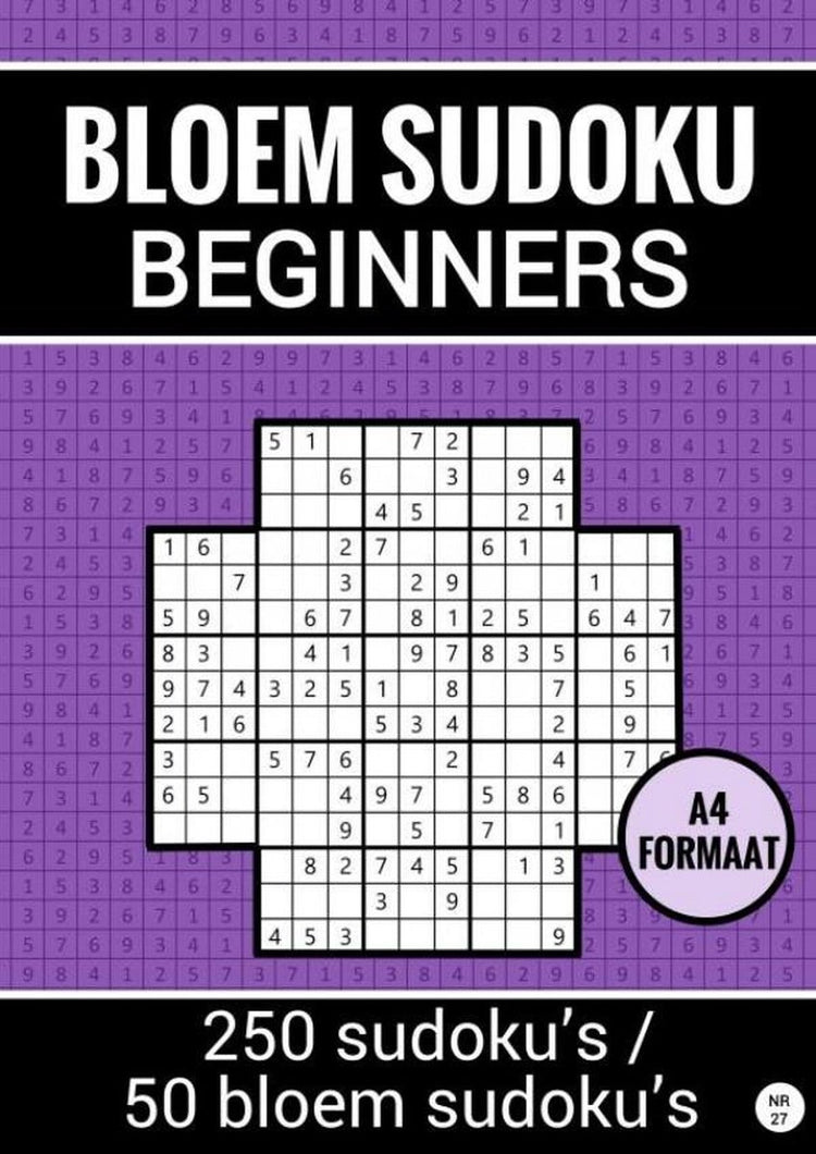 Brandless sans marque sudoku facile : sudoku fleur - no. 27 - livre de puzzles avec 50 puzzles de sudoku de fleurs pour débutants