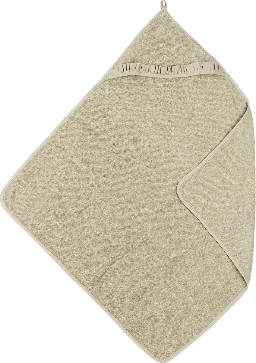 Cape de bain à volants bébé Meyco - sable - 80x80cm